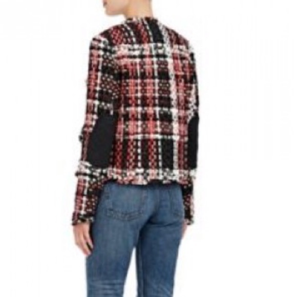 NWT Rag & Bone Red Indie Plaid Wool-blend Jacket - Picture 5 of 6